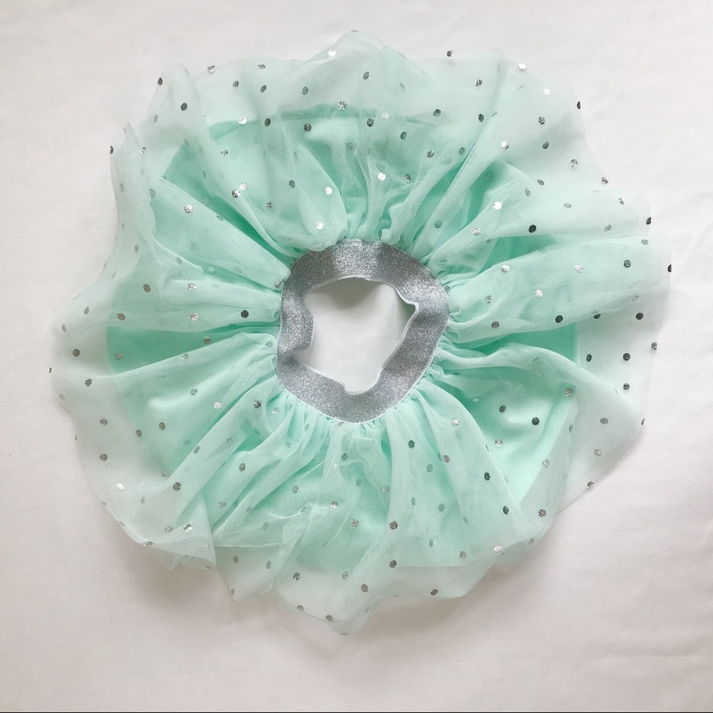 6/$20 CARTERS MINT SILVER TULLE TUTU SKIRT